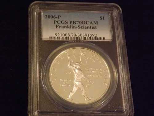 2006-P $1 フランクリン サイエンティスト PCGS PR 70