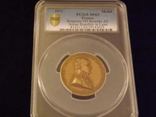 1981年 Bramsen-193 イタリア共和国 リヨン フランス メダル PCGS SP 62 BN