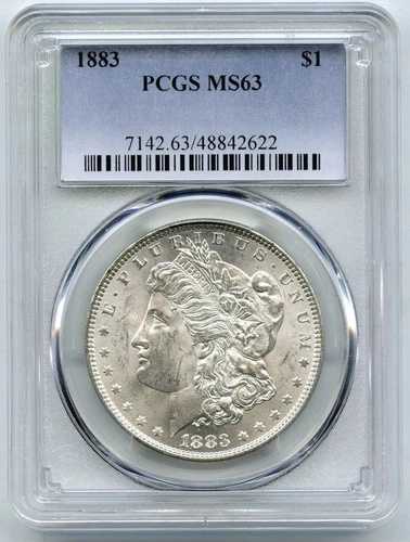 1883年 モルガン銀貨 PCGS MS63 認定 - フィラデルフィア造幣局 - K383-