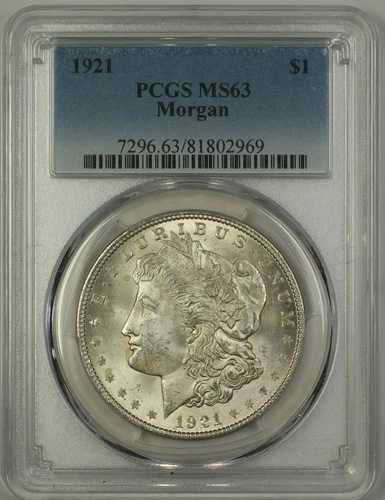 1921年 モルガン シルバー ダラー コイン PCGS MS-63 (14セント) 48,180円