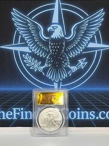 2025年 PCGS MS70 アメリカンシルバーイーグル ? ゴールドラベル ? ファーストストライク ? 2025年のうち1枚