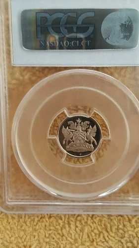 PCGS PR 69 1973 FM トリニダード・トバゴ プルーフ 10セント 3つの低ミントの人口