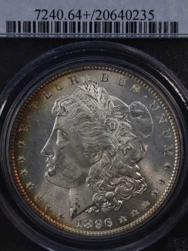 1896年 PCGS MS64+ モルガン銀貨