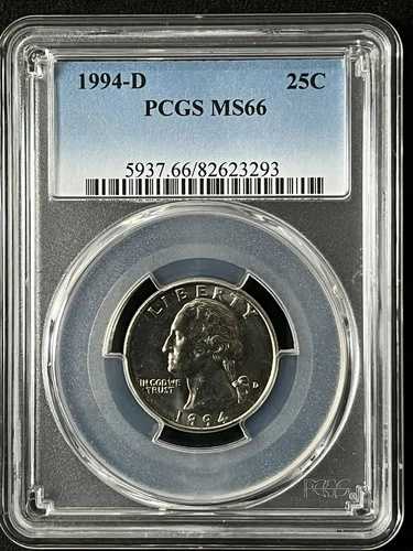 1994-D 25セント ワシントン クォータードル PCGS MS66 82623293