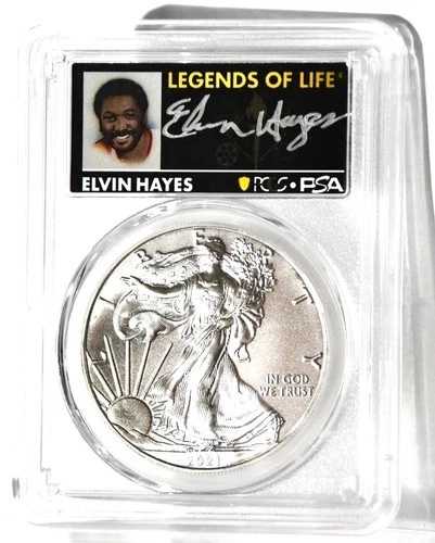 2021年 (P) エマージェンシーシルバー (0.999) イーグル PCGS MS70 FS レジェンドライフ エルヴィン・ヘイズ
