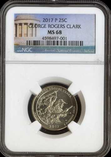 2017年 ジョージ・ロジャース・クラーク クォーター NGC MS68 品質