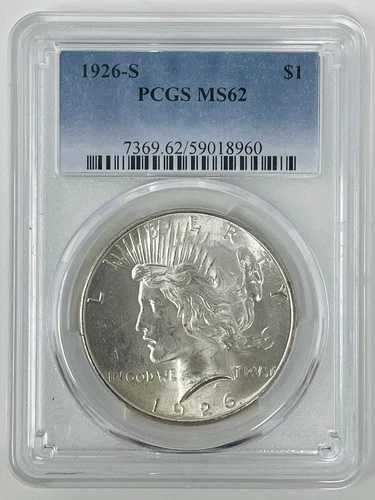 1926年Sピース銀貨 $1 PCGS MS62 サンフランシスコ造幣局