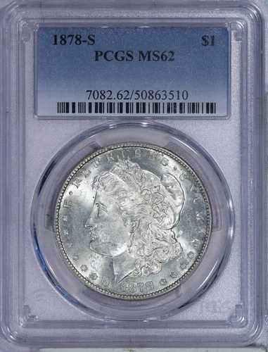 1878-S モーガン銀貨 1ドル PCGS MS62