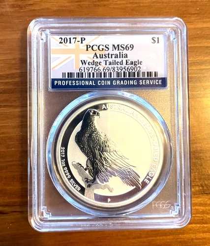 2017年-オーストラリア-ウェッジテールイーグル-PCGS MS69-国旗ラベル