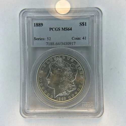 1889年 モルガン銀貨 PCGS MS64 S$1 フィラデルフィア造幣局 ノーリザーブ