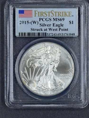 2015 W 1オンス アメリカンシルバーイーグルコイン PCGS MS69