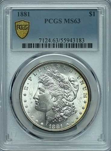 1881年 1ドル モルガン銀貨 PCGS MS63 ? 1881年 モルガン銀貨