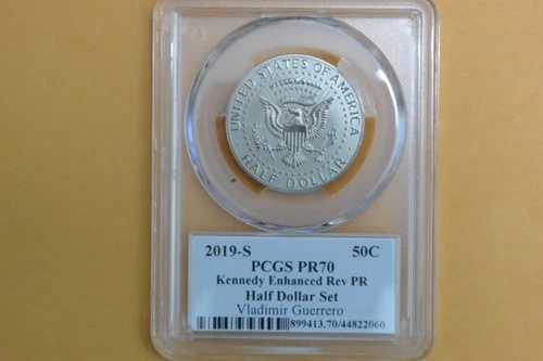 2019 S 50C ケネディ エンハンスド リバース プルーフ PCGS PR70 レジェンド オブ ライフ V. ゲレロ