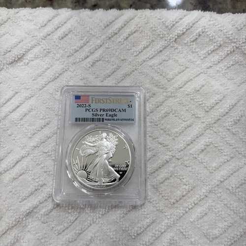 2022-S プルーフ 1ドル アメリカン シルバー イーグル PCGS PR69DCAM ファーストストライク フラッグラベル