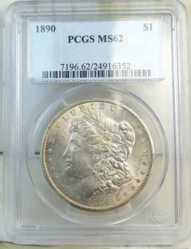 1890年モルガン・ダラー PCGS MS62 *VAM 1G 歯状痕跡* EP