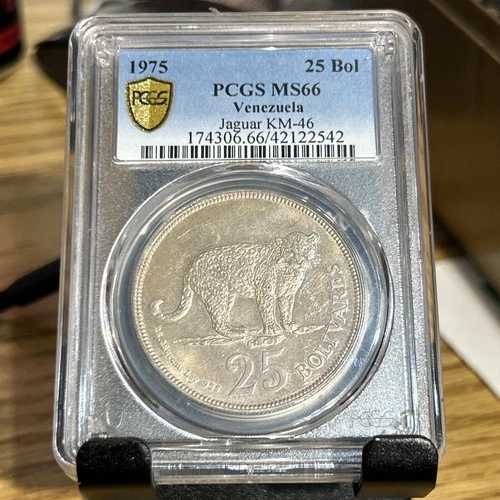 ベネズエラ 25 ボリバルレス 1975 ジャガー KM-46 MS66 48,840円