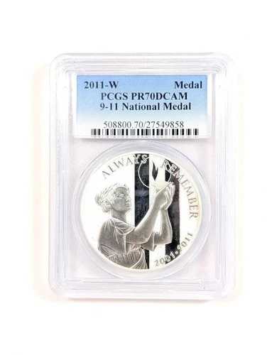 2011-W 9月11日国家勲章 PR70 DCAM | 9-11勲章 銀貨 999 純金