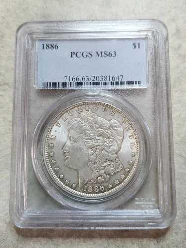 1886年 モルガン・ダラー - VAM-5 - PCGS - MS63 - スラブに傷あり - 軽い色調