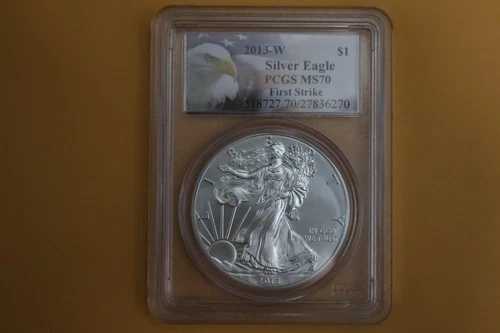 2013年 W バーニッシュド シルバー イーグル PCGS MS70 ファーストストライク