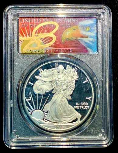 2019年 W PCGS PR 70 ディープカメオ ASE ファーストストライク サイン入り クリーブランドイーグル 500枚中1枚