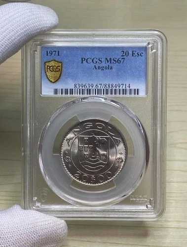 アンゴラ ポルトガル ポルトガル 1971 20 エスクード コイン ChBU PCGS MS67 トップ ポップ 1 のみ