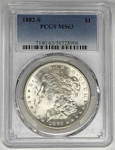 1882-S モルガン銀貨 PCGS MS 63 (40) A