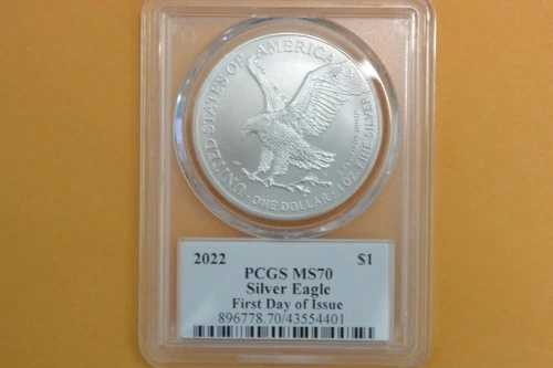 2022年 1ドル アメリカン シルバー イーグル 1オンス PCGS MS70 初日発行 トーマス・クリーブランド