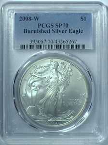 2008-W バーニッシュ PCGS SP70 アメリカンシルバーイーグル $1