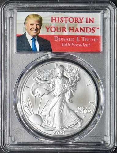 2021年 アメリカン シルバー イーグル T2 PCGS MS70 ファーストストライク ドナルド・トランプ ?COINGIANTS? 48,840円