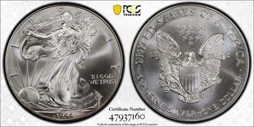 1999年アメリカンシルバーイーグル PCGS MS69