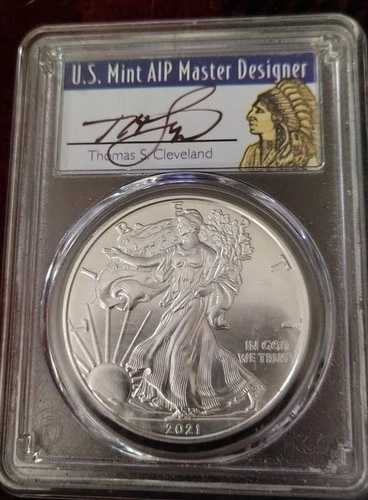 2021-(S) PCGS MS70 $1 シルバーイーグル -T1 サンフランシスコで緊急発行