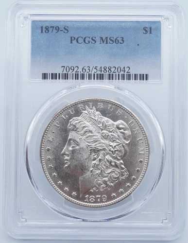 1879年 S モーガン銀貨 $1 PCGS MS63 - U411