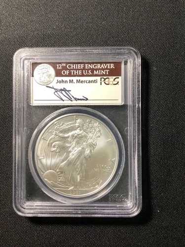 2011-W アメリカン シルバー イーグル PCGS MS70 メルカンティ サイン入り