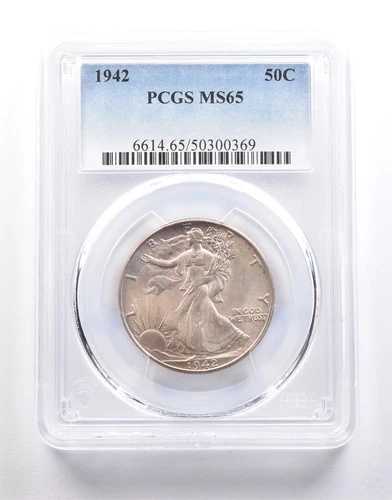 1942年ウォーキング・リバティ・ハーフダラー MS65 PCGS *6684