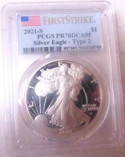 2021 S タイプ2 シルバーイーグル「ファーストストライク」PCGS PR70DCAM
