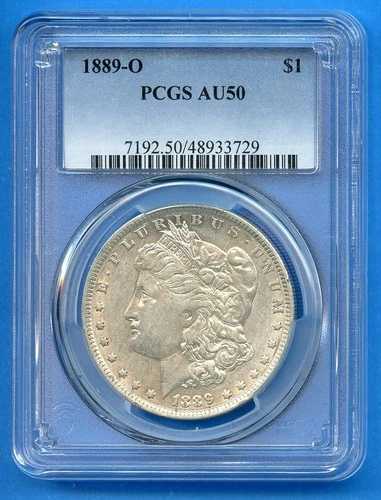 1889 O PCGS AU50 モルガン銀貨 1ドル 米国造幣局コイン 1889-O AU-50