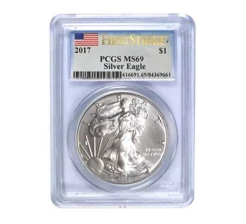 2017年 1ドル アメリカン シルバー イーグル MS69 PCGS - ファーストストライク