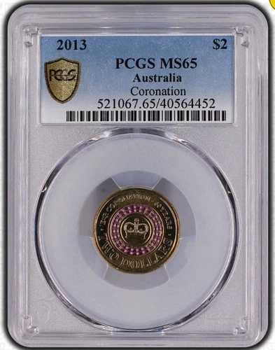 PCGS MS65 2013 RAM オーストラリア女王戴冠式60周年記念 2ドルコイン [E]
