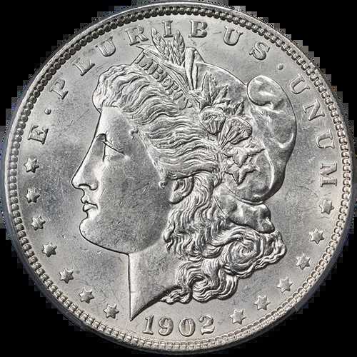 1902-P モルガン銀貨 PCGS MS61 素晴らしい外観 良好な打刻