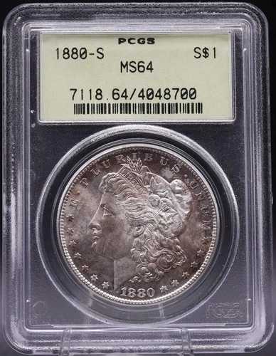 1880-S モルガン・ダラー PCGS MS64 トーンチョイス 未流通 サンフランシスココイン OGH
