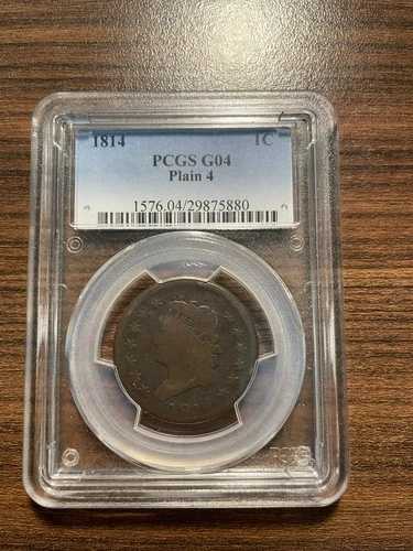 1814-P プレーン4 フォークラシックヘッド ラージセント 1C PCGS GOOD 04 G04 G 4