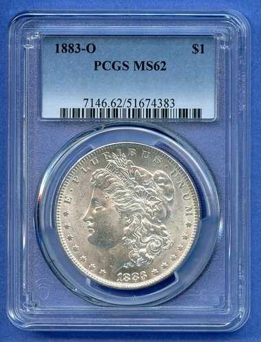 1883 O PCGS MS62 モルガン銀貨 1ドル 米国造幣局コイン 1883-O MS-62