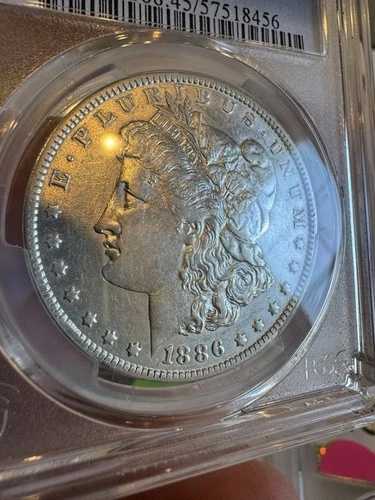 1886-O モルガン銀貨。高グレードでは入手困難な年号。ホワイト！XF45 PCGS。