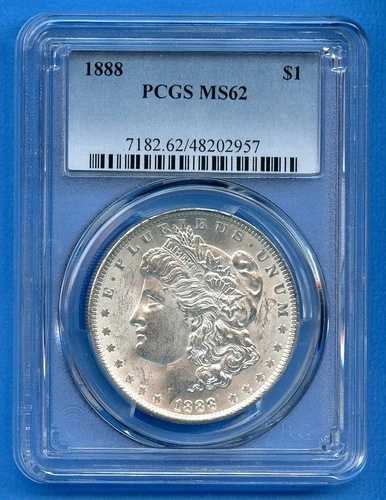 1888 P PCGS MS62 モルガン銀貨 1ドル 米国造幣局コイン 1888-P MS-62