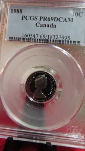カナダ カナダ PCGS 1988 PR69 10セント PCGS総数4