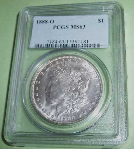 1888-O モルガン銀貨 1ドル PCGS MS 63 (ロット 42)