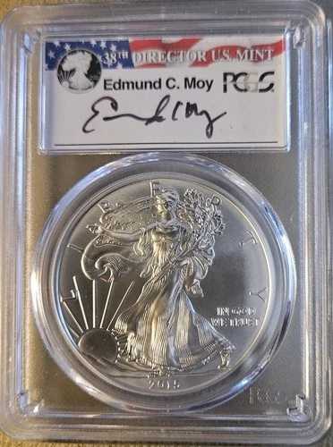 2015 MS70 シルバーイーグル ファーストストライク モイ PCGS - MINT ディレクターラベル