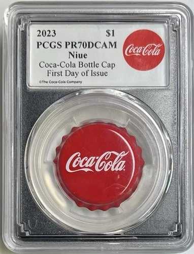 2023年 ニウエ PCGS PR70DCAM 6G 銀貨 - コカ・コーラボトルキャップ（ファーストストライク）