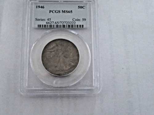 1946年 リバティウォーキング ハーフダラー PCGS MS65 90% シルバー シリーズ45 コイン59