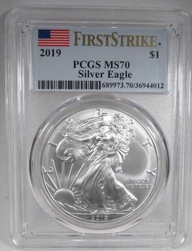 2019年 シルバーイーグル PCGS MS70 ファーストストライク AL268